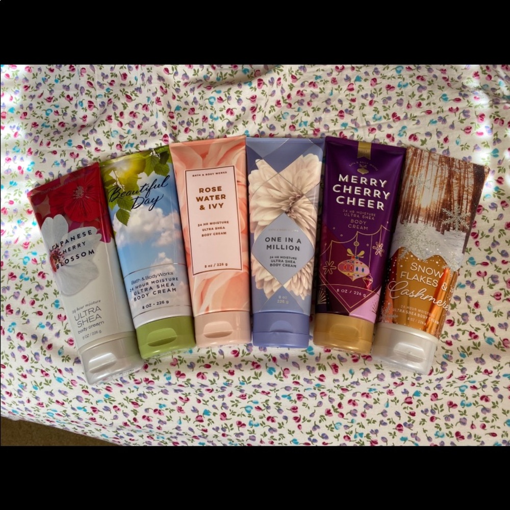 6 Bath and Body 8oz lotions